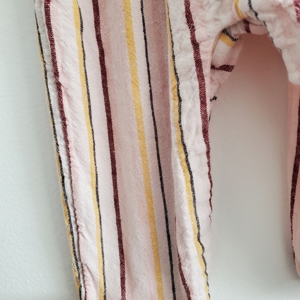 Carter's 18M Pink Striped Cold Shoulder Jumpsuit‎ Romper One Piece Boho - Picture 2 of 6